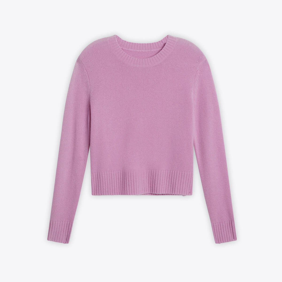Product photo of a lilac pink boxy sweater